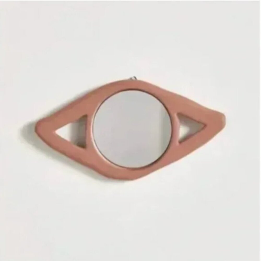 ⭐️ Clay Eye Evil Eye Boho Peasant Hipster Hippie Art Deco Wall Hanging Mirror